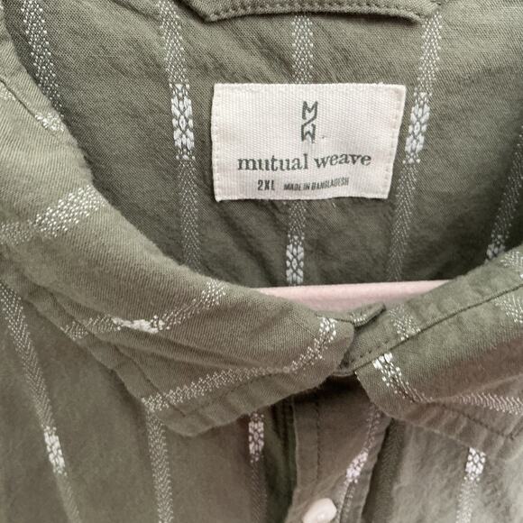 Mutual Weave Mens Shirt Size 2XL Green Short Sleeve Button Down Casual - Picture 4 of 10